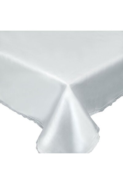 SHOPIENS Transparent Plastic Tablecloth, 180x130 cm, Lace Edges