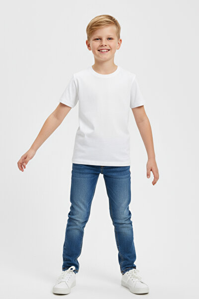 par lingerie pl Erkek Çocuk Kısa Kollu Bisiklet Yaka Tişört