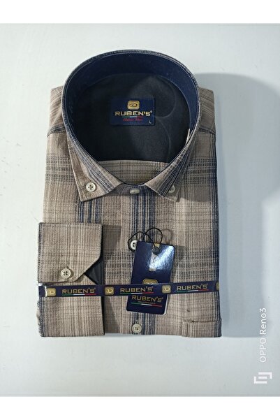 RUBENS GÖMLEK Classic Single Pocket Lapel Button Winter Shirt