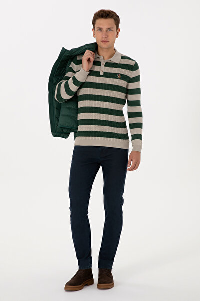 U.S. Polo Assn. Men's Stone Melange Sweater 50308354-Vr225