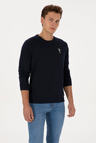 U.S. Polo Assn. Bărbați Regular Fit guler rotund Sweatshirt basic bleumarin 5...