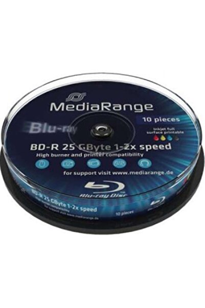 MediaRange Blu-Ray BD-R Single Layer 25GB (Imprimabil) - 10 bucăți în ax