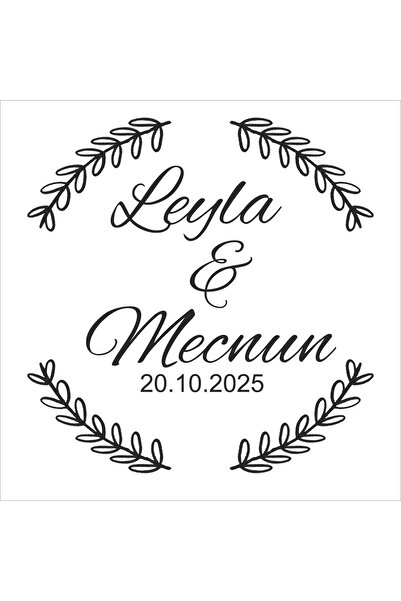 Altınuç Art Design Kişiye Özel Nikah Söz Düğün Nişan Şeffaf Etiket Sticker 3,...