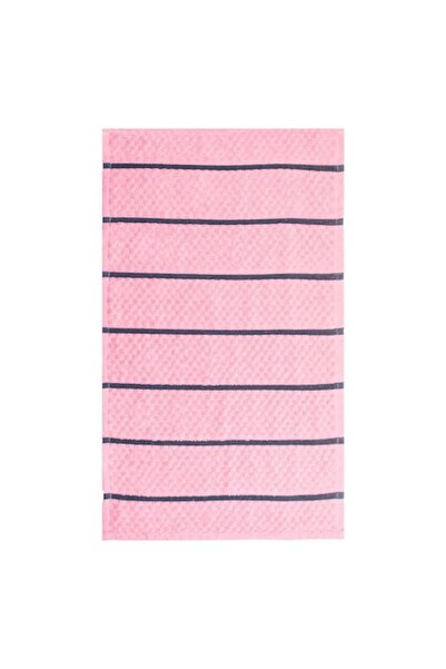 MYONNA IT & E- COMMERCE Waffle Kitchen Towel — Pink with Brown Stripes, 60x35...