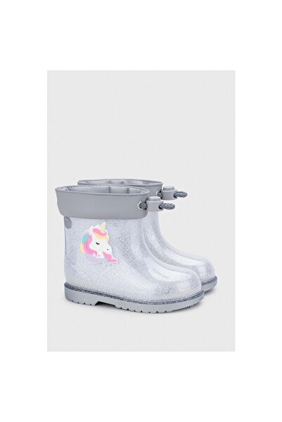 IGOR W10339 BIMBI UNICORNIO GLITTER Дівчачі срібні блискучі дощові чоботи