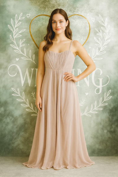 ŞIK VE MUTLU Powder Strap Lined Design Evening Dress Graduation Dress