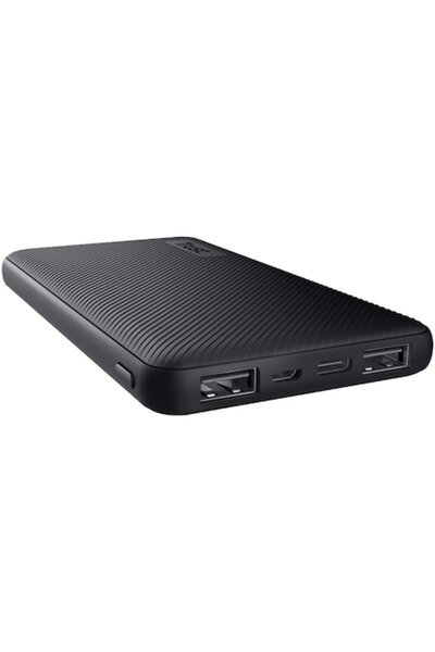 Trust PRIMO 10,000 mAh Ultra-slim Power Bank, 2xUSB-A, USB-C, micro-USB, Black
