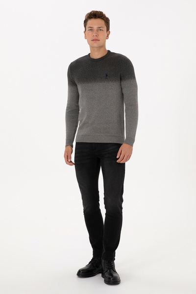 U.S. Polo Assn. Men's Anthracite Melange Sweater 50307871-Vr081