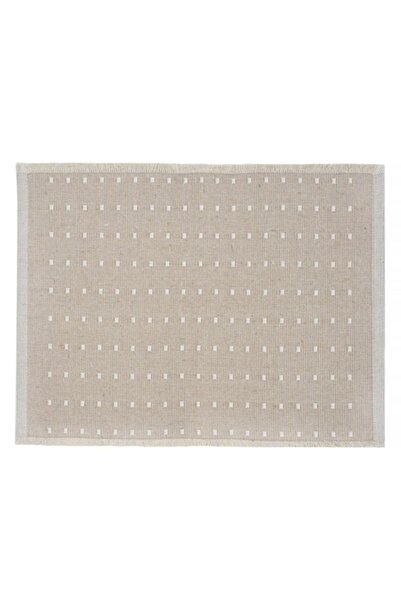 MYONNA IT & E- COMMERCE Cotton Plate Placemat Dots Fringes Beige 42x30cm