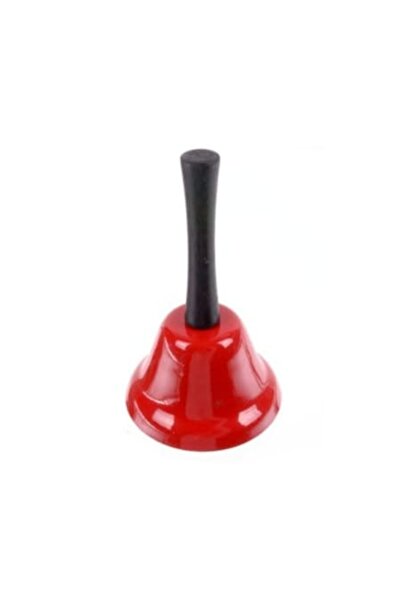 OEM Jucărie muzicală, Clopoțel de mână, Roșu, Lemn, 19 cm