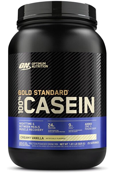 ON Optimum Nutrition أوبتيموم نيوتريشن جولد ستاندرد ميسيلار كازين - كريمي الفانيليا، 825 جم (25 حصة)