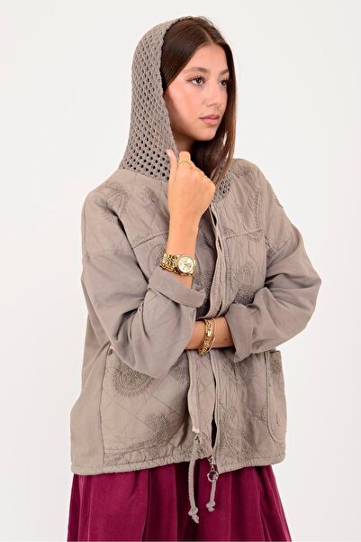 Park Moda 5060 LOVA ΣΑΛΙΑ ΜΕ ΣΧΕΔΙΟ ΚΑΠΟΥΤΕΛΟ δαντελωτή πλέξη ΦΕΡΜΟΥΑΡ ΚΑΠΙΤΟΝΕ ΜΠΟΥΦΑΝ