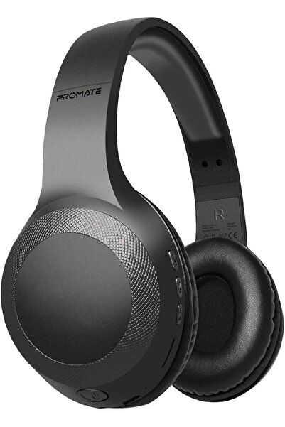Promate LaBoca Wireless Headphone - Bluetooth v5.0, Deep Bass, MicroSD, Hi‑Fi Stereo, Built‑In M