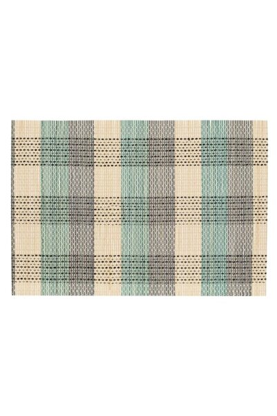 SHOPIENS Suport pentru farfurii din bambus, model în carouri, multicolor, 45x...