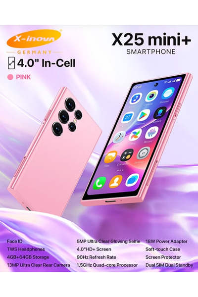 X inova X25 Mini Plus 4GB+64GB (4.0" In-Cell, 90Hz, 1.5GHz Quad-core)