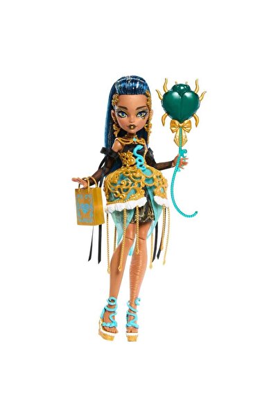 MONSTER HIGH ® DOĞUM GÜNÜ™ CLEO DE NILE™ Bebek Parti elbisesi giyen bebek JBG76