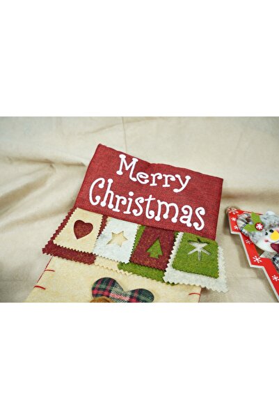 Flippy Κάλτσα δώρου, Flippy, με σχέδιο χιονάνθρωπου, κρεμ, μέγεθος 20x40 εκ., ύφασμα, εσωτερικό