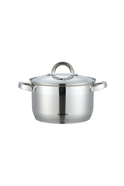 Bohmann BH1420 stainless steel pot 3.9 L (20x12.5 cm) with glass lid, 7-layer base