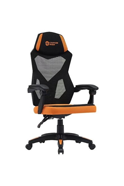 CANYON Scaun de gaming Wave MCH02, reglabil, plasă, negru/portocaliu
