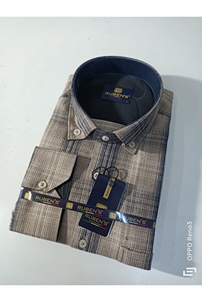 RUBENS GÖMLEK Classic Single Pocket Lapel Button Winter Shirt