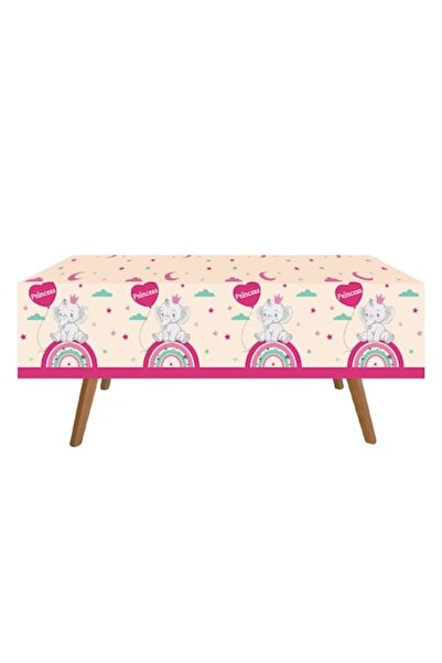 MYONNA IT & E- COMMERCE Children's Tablecloth 'Elephant Rainbow Princess', Plastic, Multicolor, 120x180 cm