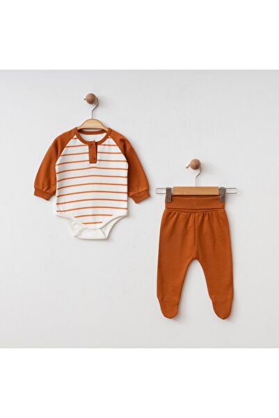 Pasillo طقم هدايا للأولاد مكون من قطعتين من القطن بتصميم الفضاء والخطوط باللو...