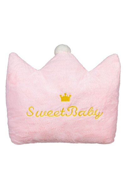 SHOPIENS Διακοσμητικό Μαξιλάρι Sweet Baby, Crown, Ροζ, 40x37εκ.
