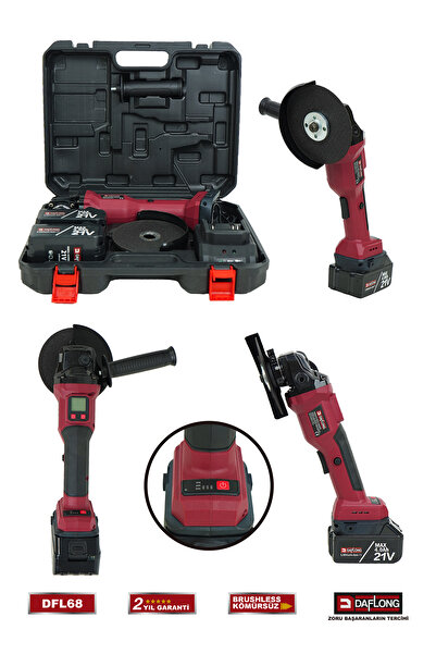 DAFLONG DİJİTAL EKRANLI DİJİTAL AYARLANABİLİR DEVİR AYARLI SPİRAL TAŞLAMA PASTA CİLA MAKİNASI DFL-68