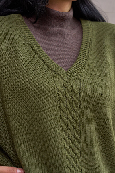 KÜÇÜĞÜM BUTİK Khaki Oversized Sweater