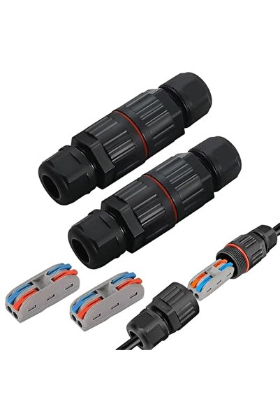 Raco Giffex IP68 Waterproof 2-Pin Junction Box (2 pcs) - Black