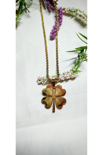 laniva bags قلادة من الفولاذ المقاوم للصدأ بسلسلة حبل البرسيم