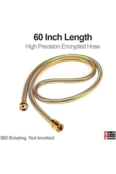 Raco Siena Gold Handheld Bidet Sprayer Set – Solid Brass Shattaf with Anti-Bending Hose