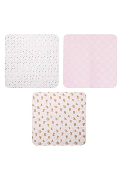 SHOPIENS Finet Sheet Set, Teddy Bear Pattern, Multicolor, 80x80 cm, 4 Pieces