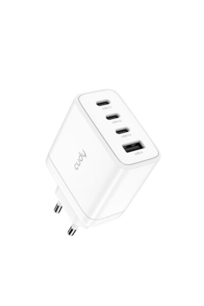 cudy CH70_EU Wall Charger, 65W, 3x USB Type-C, 1x USB-A, White