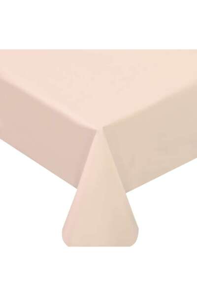 MYONNA IT & E- COMMERCE Disposable Plastic Tablecloth, 137x274 cm, Ecru - MYONNA