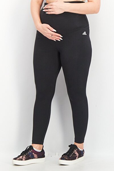 adidas Maternity Sportswear Fit Brand Logo Training Leggings, Black