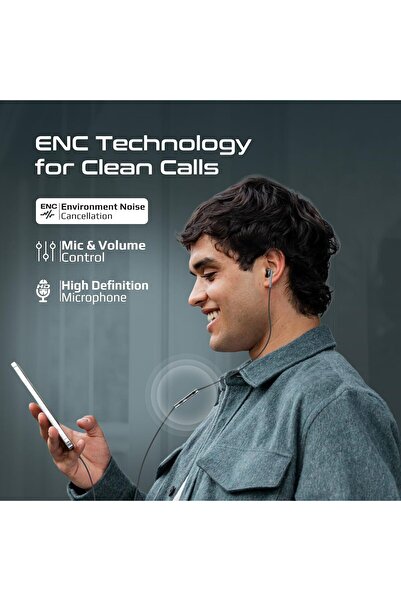 Promate Laxi-M USB-C Mono Earphone with ENC Mic, 14mm Driver