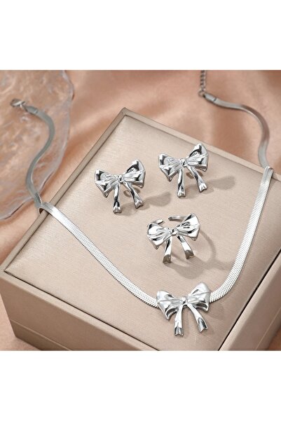 KEVSA Jewelry Set colier, cercei și inel din oțel inoxidabil - LPD1322