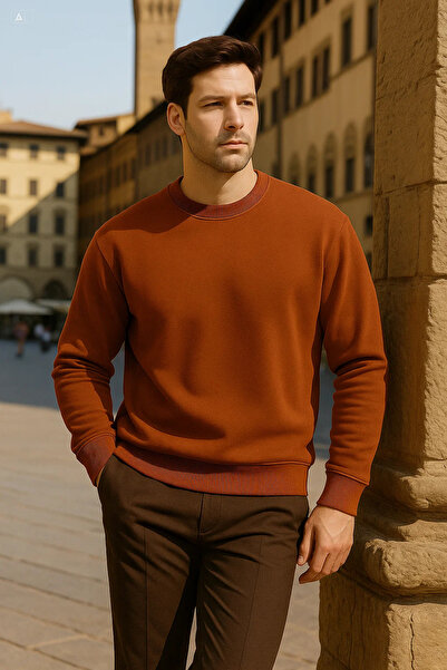 COMBİNE MİCHAİL Унисекс зимна удобна дълга канелена пуловер с голям размер