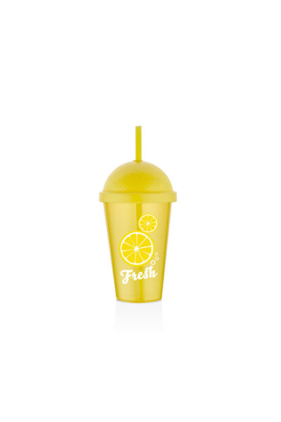 Mons Pipetli Meşrubat Bardağı Qlux Limonata Ice Tea Ice Americano Bardağı Portakal Limon Bpa İçermez