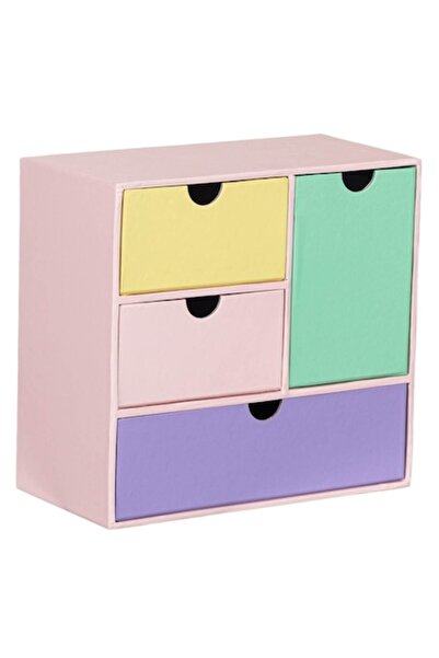SHOPIENS Cutie organizator de birou cu sertare, hârtie, 18x9x16,8 cm, multico...
