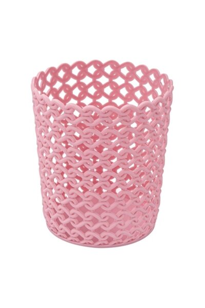 SHOPIENS Θήκη για στυλό, σχέδιο Δαντέλα , χρώμα ροζ, διαστάσεις 10,5x10,5cm