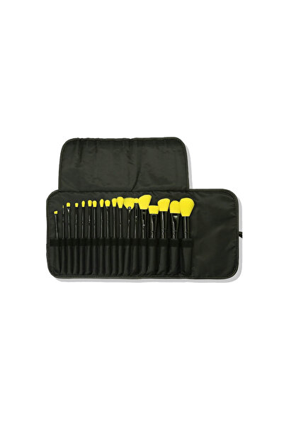 kara duo مجموعة فرش كارا ديو Yellow Brush 18 Set