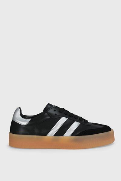 Lufian Stella Black Women's Genuine Leather Sports Shoes