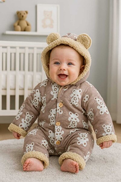 MİLAYS LİFE HOME COLLECTİON 0-3 Ay Erkek Bebek Içi Kuzu Astarlı Dışı Jakarlı ...