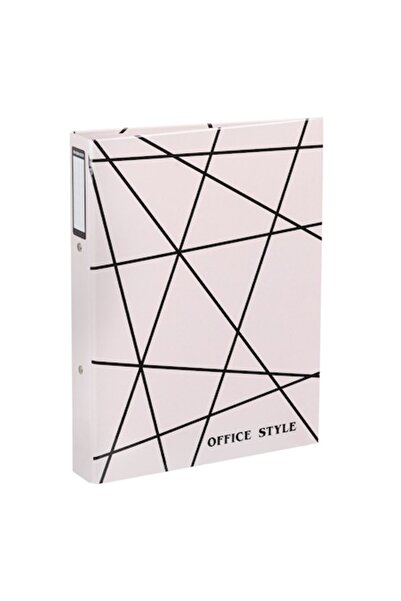 SHOPIENS Office Style Ring Binder, 2 Rings, Black Stripes, 31.5x24 cm