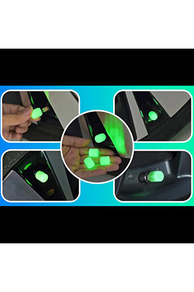 Zenorius Set 4 Capace VALVA Roti Fosforescente cu Sigla BMW