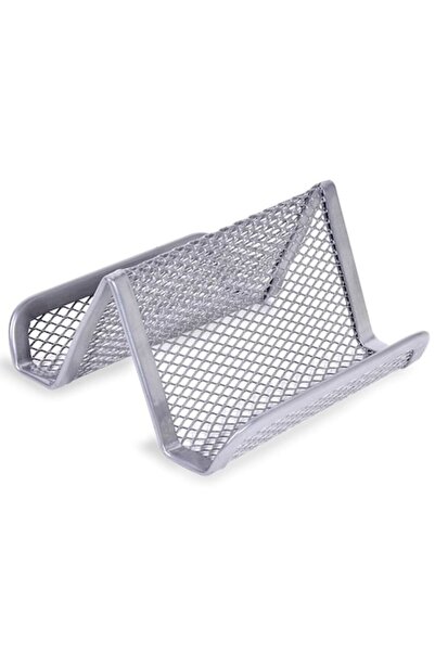 SHOPIENS Suport metalic pentru cărți de vizită, 2 sloturi, argintiu, MYONNA IT & E-COMMERCE