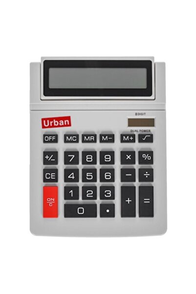 SHOPIENS Calculator urban, 8 cifre, panou solar, afișaj LCD, gri