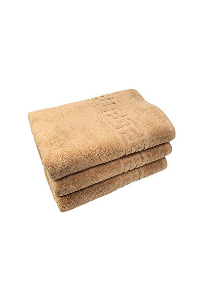 rotop Set of 3 Luxury Towels 70×130 cm, 100% Combed Cotton 650 g/m² - Cappuccino